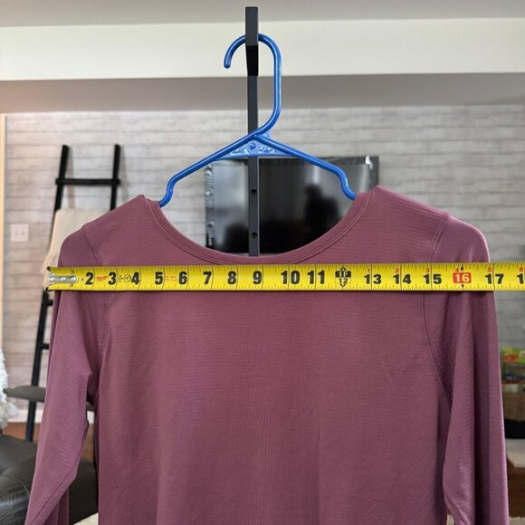 Lululemon Purple Swiftly Speed Long Sleeve Cinch Ruched Back Top Size - Picture 6 of 10